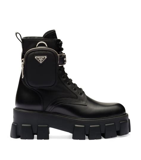 women's prada monolith boots|prada boots with pouch price.